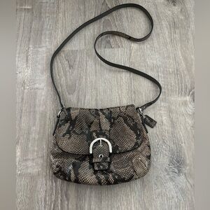 Vintage Coach Soho Snake Python Print Mini Crossbody Bag